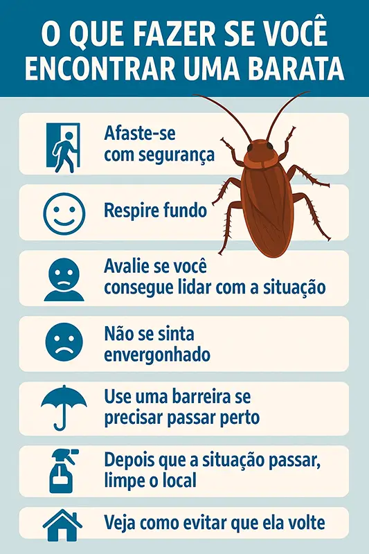 o que fazer quando ver uma barata o que fazer se você encontrar uma barata