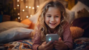 Uso excessivo de celular por crianças